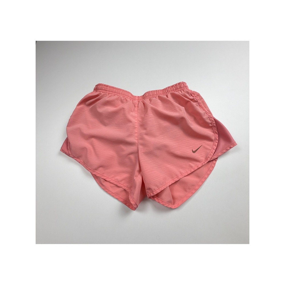Nike Dri-FIT Running‎ Shorts Womens XS Pink Mesh Lined Athletic Zip Pocket